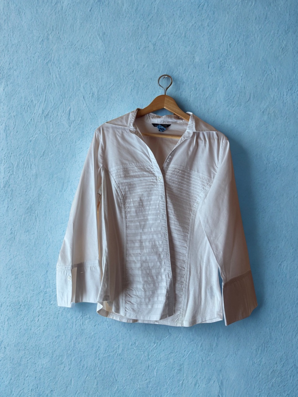 Classic Women's Cream Button-Front Blouse